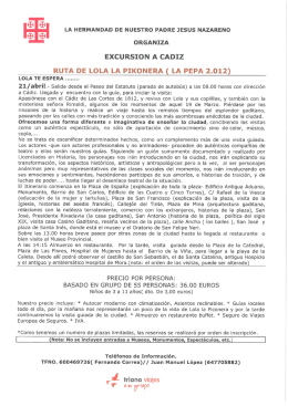 RUTA DE LOLA LA PIKONERA ( LA PEPA 2.012)