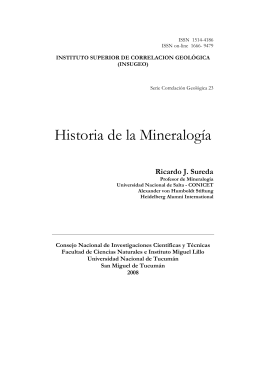Historia de la Mineralogía - Asociacion Cultural Mineralogica de la