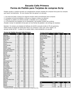 Scrip Order Form- Spanish 2012-2013