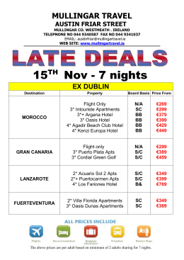 Last Minute Deals - Mullingar Chamber of Commerce