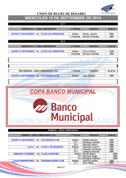 programación semanal - Jockey Club de Rosario