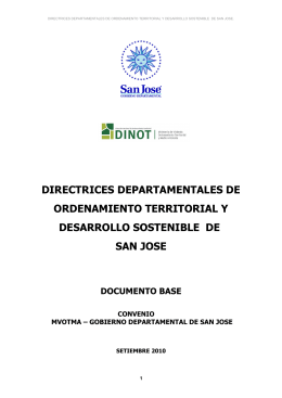 directrices departamentales de ordenamiento territorial y desarrollo