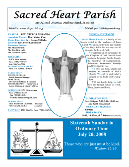 July 20, 2008 - Sacred Heart Parish