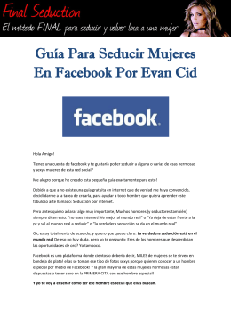 PDF Guía Para Seducir Mujeres En Facebook Por Evan Cid