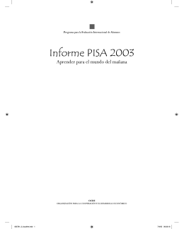 Informe PISA 2003. Aprender para el mundo del mañana