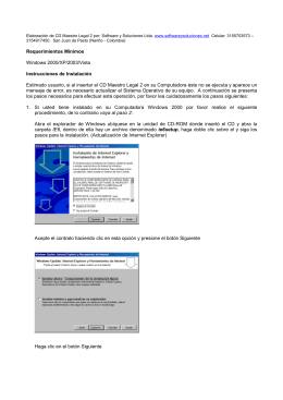 Requerimientos Mínimos Windows 2000/XP/2003/Vista