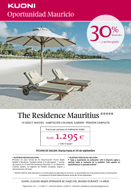 The Residence Mauritius *****