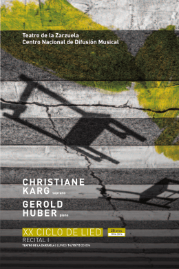 CHRISTIANE GEROLD HUBER piano XX CICLO DE LIED