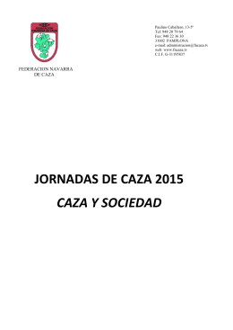 presentacion jornadas de caza 2015