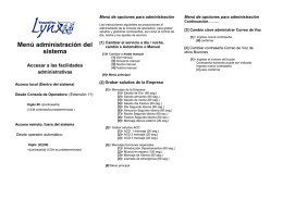 Menú administración del sistem a