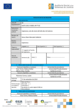 Ficha de datos de registro - Auditoria Social a los Sistemas de Justicia