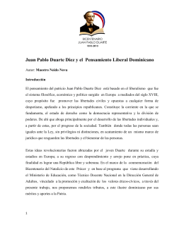 Juan Pablo Duarte Diez y el Pensamiento Liberal Dominicano