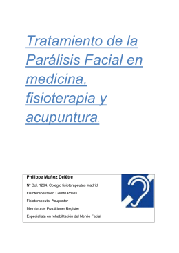 Tratamiento de la Parálisis Facial en medicina, fisioterapia y