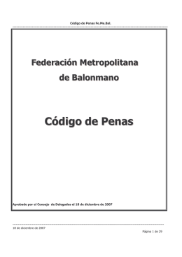 Código de Penas