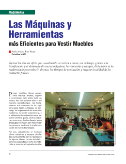Maquinaria - Revista El Mueble y La Madera