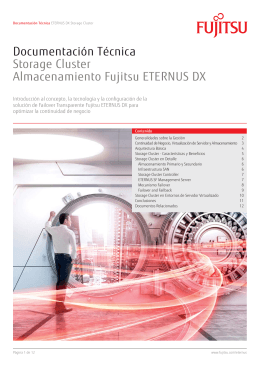 Documentación Técnica Storage Cluster Almacenamiento Fujitsu