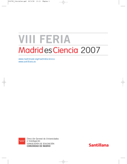 VIII Feria Madrid por la Ciencia 2007