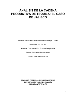 analisis de la cadena productiva de tequila: el caso de jalisco