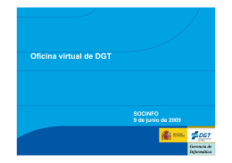 Oficina virtual de DGT - Sociedad de la Información. SOCINFO
