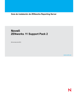 Guía de instalación de ZENworks Reporting Server
