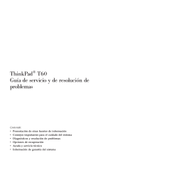 ThinkPad T60 Guía de servicio y de resolución de
