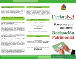 Triptico Declaranet 2014.indd - Secretaría de la Gestión Pública