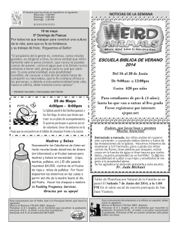 escuela biblica de verano 2014 - St. John Vianney Catholic Church