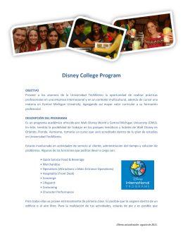 Disney College Program - Universidad TecMilenio