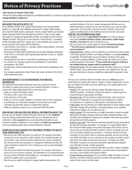 Notice of Privacy Practices