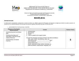 PROPUESTA PONDERACIÓN - Dirección de Gestión y Evaluación