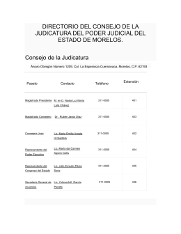 DIRECTORIO DEL CONSEJO DE LA JUDICATURA DEL PODER