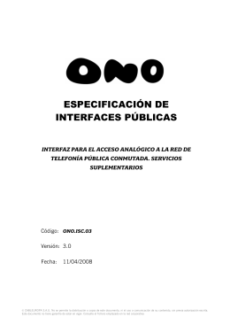 ESPECIFICACIÓN DE INTERFACES PÚBLICAS