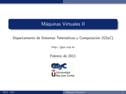 Máquinas Virtuales II