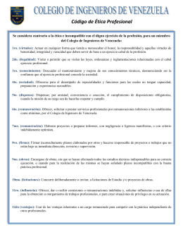 Código de Ética Profesional - Colegio de Ingenieros de Venezuela