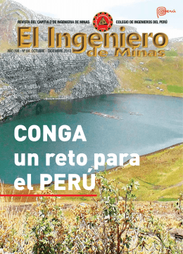 EL INGENIERO DE MINAS/ Revista del Capítulo de Ingeniería de