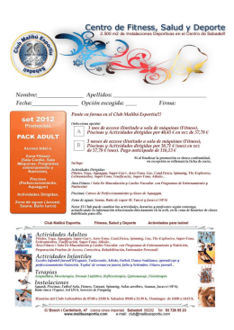 Centro de Fitness, Salud y Deporte