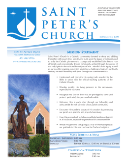 February 22, 2015 - St. Peters Catholic Church, Waldorf Maryland