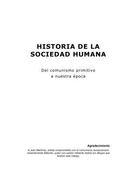 HISTORIA DE LA SOCIEDAD HUMANA