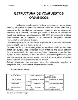 ESTRUCTURA DE COMPUESTOS ORGÁNICOS