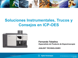 Soluciones Instrumentales, Trucos y Consejos en ICP-OES