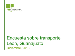Encuesta sobre transporte León, Guanajuato