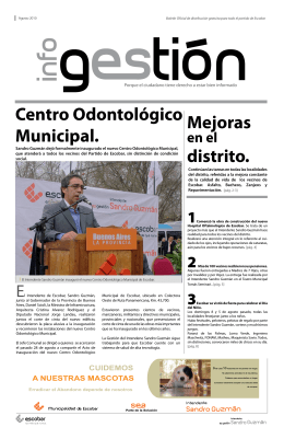 Centro Odontológico Municipal. Mejoras distrito.