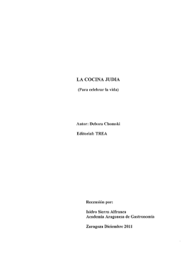 2 LA COCINA JUDIA - Academia Aragonesa de Gastronomía