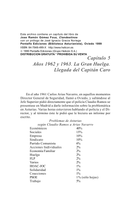 Años 1962 y 1963. La Gran Huelga. Llegada del Capitán Caro