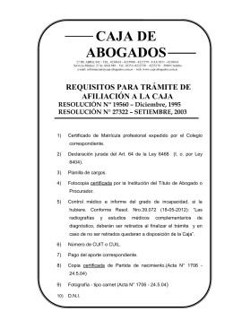 Requisitos de Afiliación