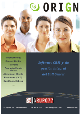 Software CRM y de gestión integral del Call Center