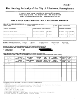 20 647 The Housing Authority of the City of Allentown, Pennsylvania