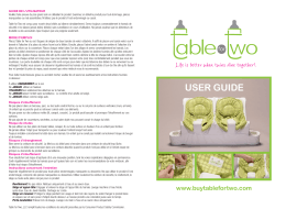 USER GUIDE - Table for Two