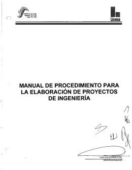 Manual de Procedimiento para la Elaboración de Proyectos de