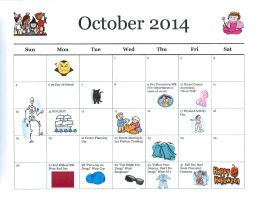 Page 1 October 2014 Sun Mon Tue Wed Thu Fri Sat 5 6 lst Day of
